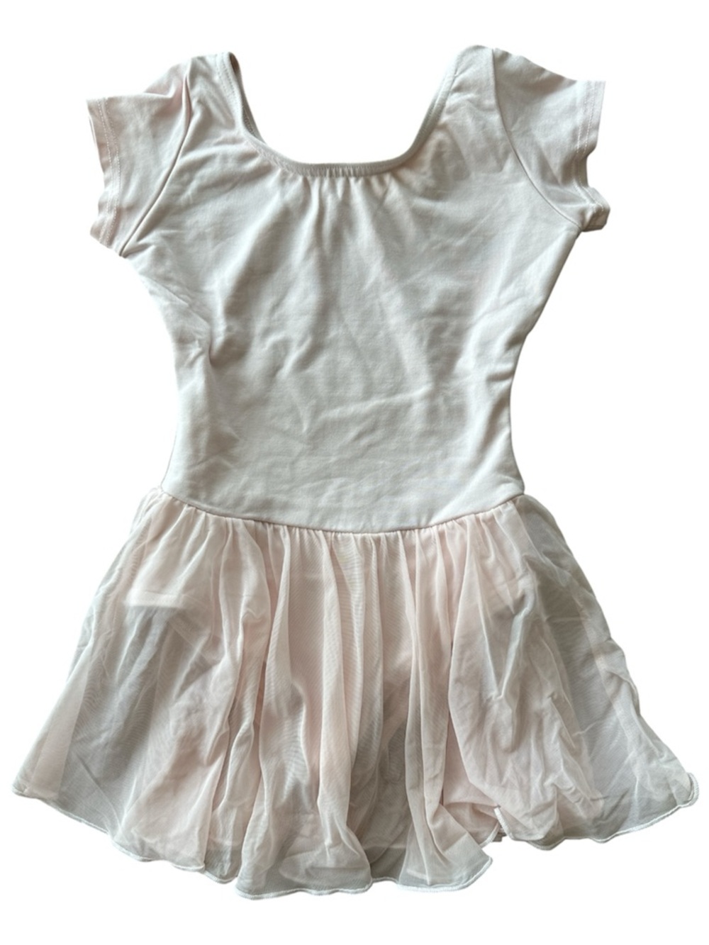 Capezio Studio Collection Short Sleeve Dress in Ballet Pink | Size I/CH (6)